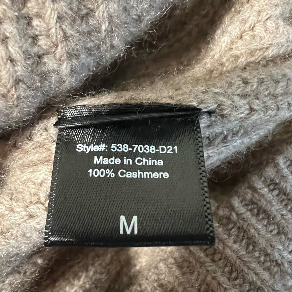 Jenni Kayne Cashmere Turtleneck Sweater Tan  Sz M - Picture 7 of 7